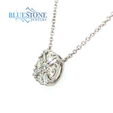 14kt White Gold Diamond Necklace- 18 Inches